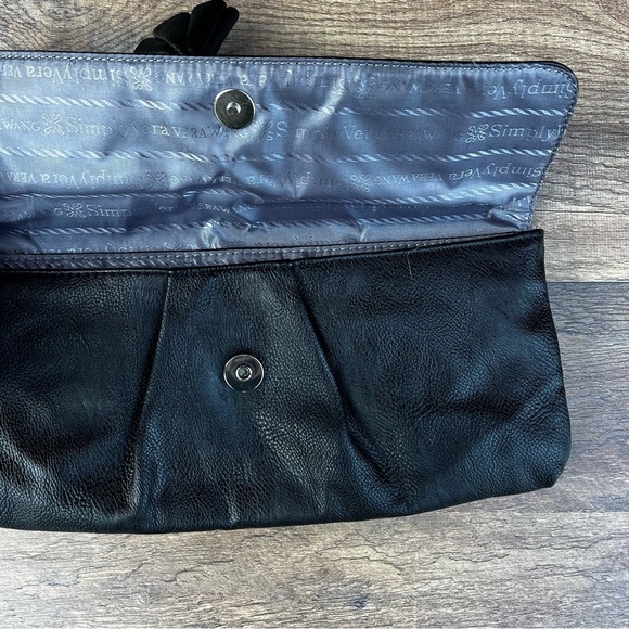 Simply Vera Wang Black Wristlet Clutch with Tassels - Picture 4 of 11